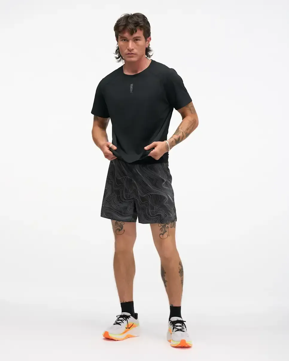 HOKA EveryRun Short Sleeve Black