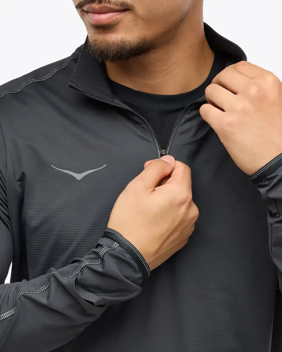HOKA GlideTech Quarter Zip Black
