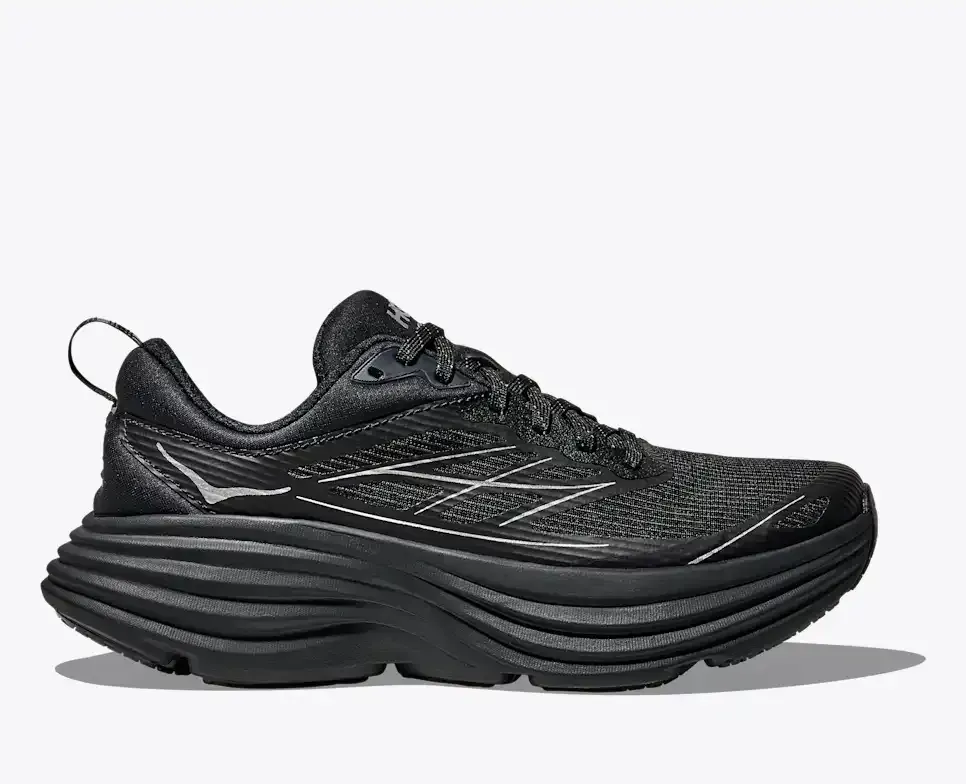 HOKA Stealth/Tech Bondi 8 Caged Black Silver