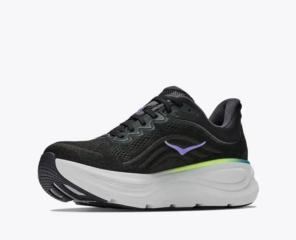 HOKA Bondi 9 Black Neon Yuzu