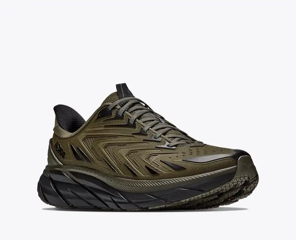 HOKA Clifton UTL Antique Olive Black