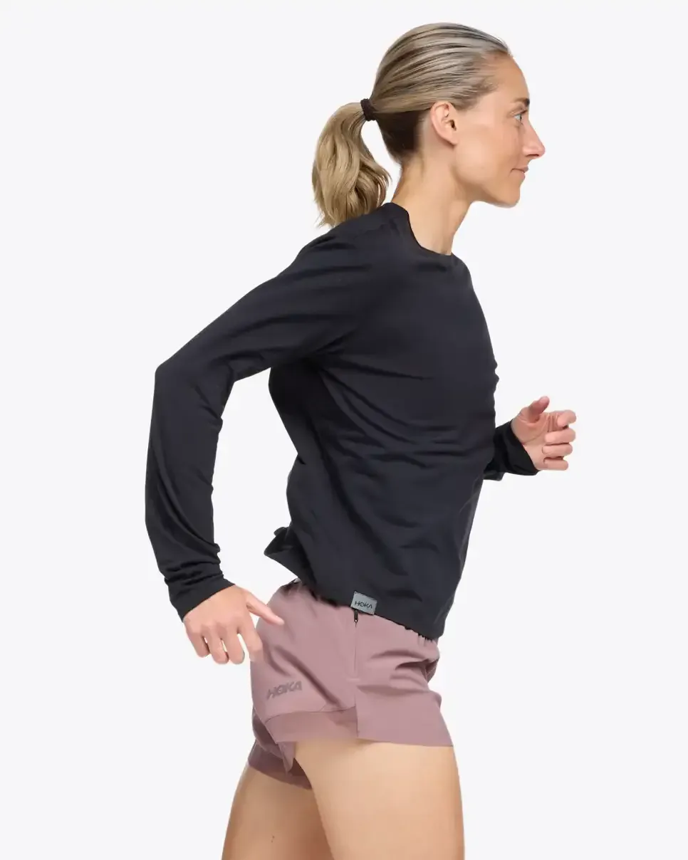 HOKA Essential LS Tee Black