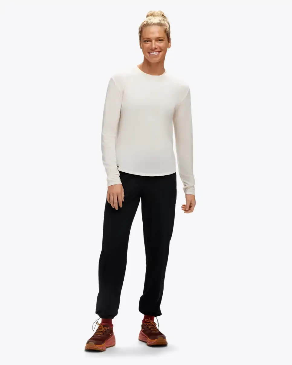 HOKA Essential LS Tee Eggnog