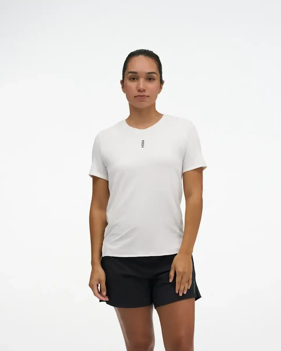 HOKA EveryRun Short Sleeve White (Women's)