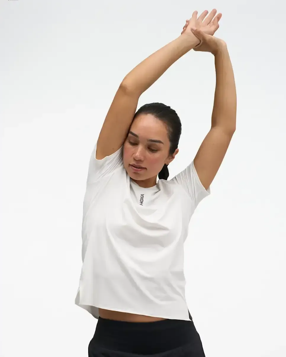 HOKA EveryRun Short Sleeve White (Women's)